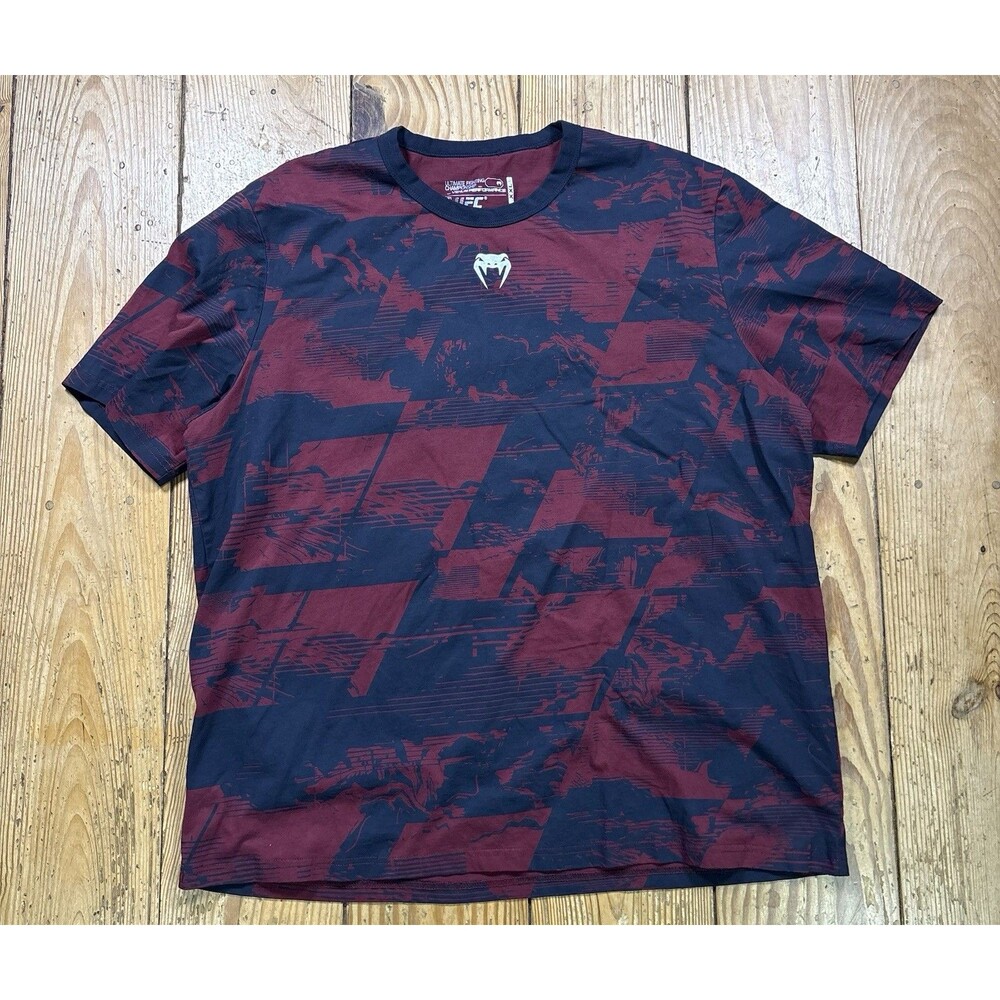 Venum UFC Ultimate Fighting Championship Men XXL Red Black Performance T-Shirt